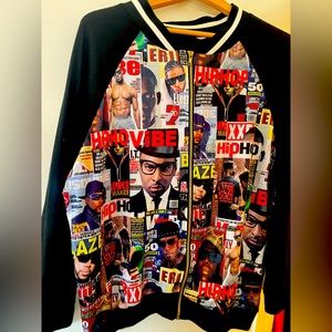 Hip hop zip up jacket